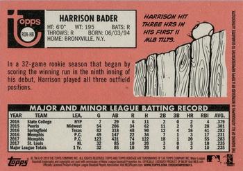 2018 Topps Heritage - Real One Autographs #ROA-HB Harrison Bader Back