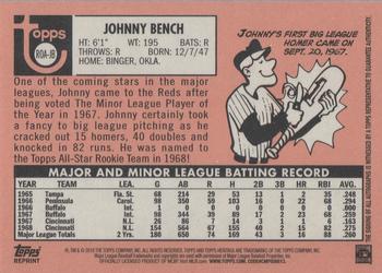 2018 Topps Heritage - Real One Autographs #ROA-JB Johnny Bench Back