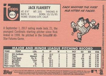 2018 Topps Heritage - Real One Autographs #ROA-JF Jack Flaherty Back