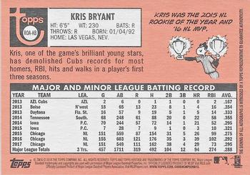 2018 Topps Heritage - Real One Autographs #ROA-KB Kris Bryant Back