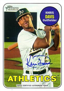 2018 Topps Heritage - Real One Autographs #ROA-KD Khris Davis Front