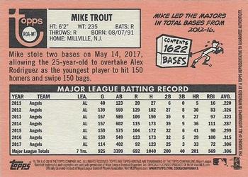 2018 Topps Heritage - Real One Autographs #ROA-MT Mike Trout Back