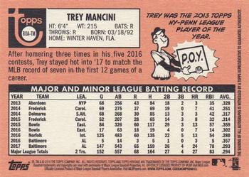 2018 Topps Heritage - Real One Autographs Red Ink #ROA-TM Trey Mancini Back