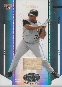 2004 Leaf Certified Materials - Mirror Bat White #200 Randall Simon Front