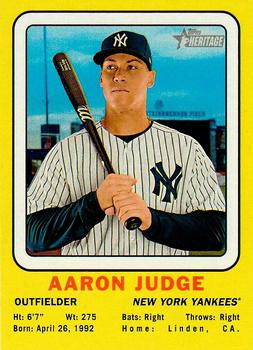 2018 Topps Heritage - 1969 Collector Cards #69CC-AJ Aaron Judge Front