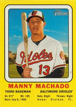 2018 Topps Heritage - 1969 Collector Cards #69CC-MM Manny Machado Front