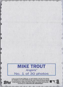 2018 Topps Heritage - 1969 Topps Deckle #1 Mike Trout Back