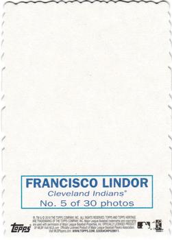 2018 Topps Heritage - 1969 Topps Deckle #5 Francisco Lindor Back