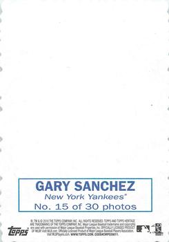 2018 Topps Heritage - 1969 Topps Deckle #15 Gary Sanchez Back