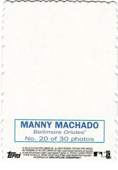 2018 Topps Heritage - 1969 Topps Deckle #20 Manny Machado Back