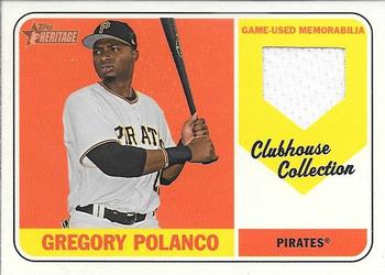 2018 Topps Heritage - Clubhouse Collection Relics #CCR-GP Gregory Polanco Front