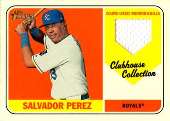 2018 Topps Heritage - Clubhouse Collection Relics #CCR-SP Salvador Perez Front