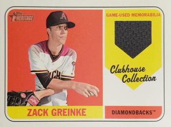 2018 Topps Heritage - Clubhouse Collection Relics #CCR-ZG Zack Greinke Front