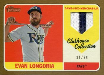 2018 Topps Heritage - Clubhouse Collection Relics Gold #CCR-EL Evan Longoria Front