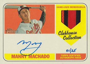 2018 Topps Heritage - Clubhouse Collection Autograph Relics #CCAR-MM Manny Machado Front