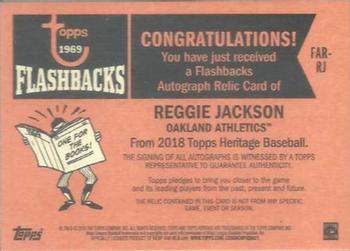 2018 Topps Heritage - Flashbacks Autograph Relics #FAR-RJ Reggie Jackson Back