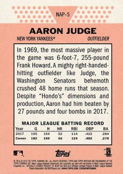 2018 Topps Heritage - New Age Performers #NAP-5 Aaron Judge Back