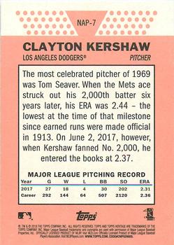 2018 Topps Heritage - New Age Performers #NAP-7 Clayton Kershaw Back