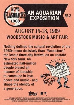 2018 Topps Heritage - News Flashbacks #NF-2 Woodstock Music & Art Fair Back