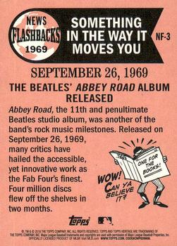 2018 Topps Heritage - News Flashbacks #NF-3 The Beatles' Abbey Road Album Released Back