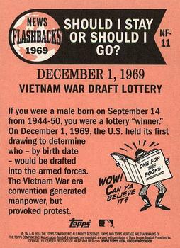 2018 Topps Heritage - News Flashbacks #NF-11 Vietnam War Draft Lottery Back