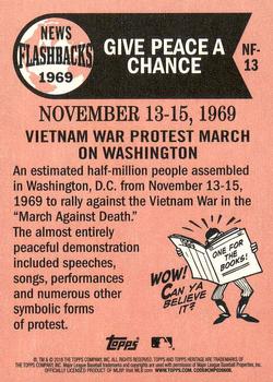 2018 Topps Heritage - News Flashbacks #NF-13 Vietnam War Protest March on Washington Back