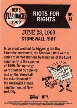 2018 Topps Heritage - News Flashbacks #NF-14 Stonewall Riot Back