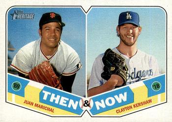 2018 Topps Heritage - Then and Now #TN-3 Juan Marichal / Clayton Kershaw Front