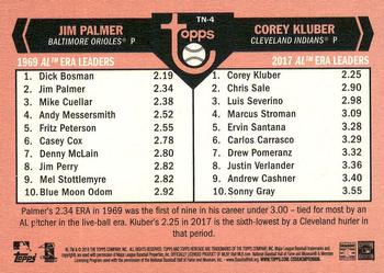 2018 Topps Heritage - Then and Now #TN-4 Jim Palmer / Corey Kluber Back