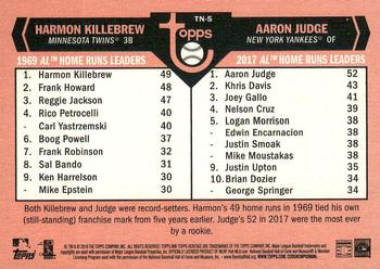 2018 Topps Heritage - Then and Now #TN-5 Harmon Killebrew / Aaron Judge Back