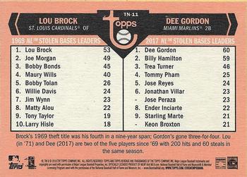 2018 Topps Heritage - Then and Now #TN-11 Lou Brock / Dee Gordon Back