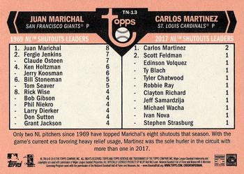 2018 Topps Heritage - Then and Now #TN-13 Juan Marichal / Carlos Martinez Back