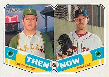 2018 Topps Heritage - Then and Now #TN-15 Catfish Hunter / Chris Sale Front