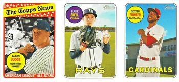 2018 Topps Heritage - 1969 Topps Bazooka Ad Panel #12 Aaron Judge / Blake Snell / Dexter Fowler / Rhys Hoskins Front