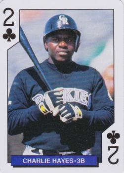 1993 Bicycle Colorado Rockies Playing Cards #2♣ Charlie Hayes Front