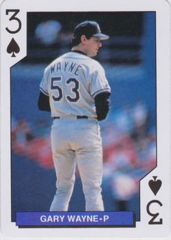 1993 Bicycle Colorado Rockies Playing Cards #3♠ Gary Wayne Front