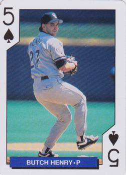 1993 Bicycle Colorado Rockies Playing Cards #5♠ Butch Henry Front