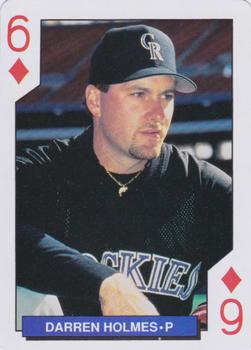 1993 Bicycle Colorado Rockies Playing Cards #6♦ Darren Holmes Front