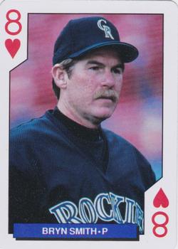 1993 Bicycle Colorado Rockies Playing Cards #8♥ Bryn Smith Front