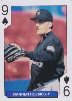1993 Bicycle Colorado Rockies Playing Cards #9♠ Darren Holmes Front