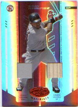 2004 Leaf Certified Materials - Mirror Combo Red #128 Manny Ramirez Front