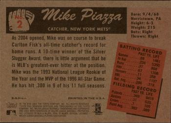 2004 Bowman Heritage #2 Mike Piazza Back