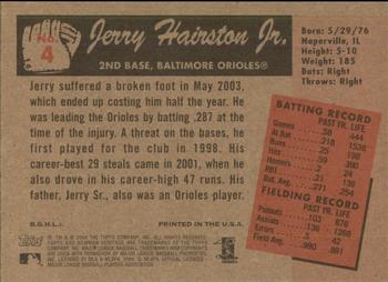 2004 Bowman Heritage #4 Jerry Hairston Jr. Back