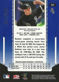 2004 Leaf Certified Materials - Mirror Fabric Blue Position #131 Mark Buehrle Back