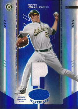 2004 Leaf Certified Materials - Mirror Fabric Blue Position #132 Mark Mulder Front