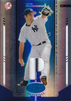 2004 Leaf Certified Materials - Mirror Fabric Blue Position #139 Mike Mussina Front