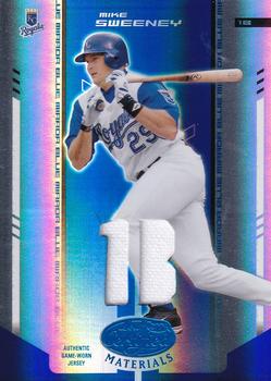 2004 Leaf Certified Materials - Mirror Fabric Blue Position #141 Mike Sweeney Front