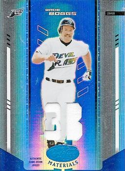 2004 Leaf Certified Materials - Mirror Fabric Blue Position #230 Wade Boggs Front