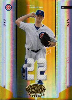 2004 Leaf Certified Materials - Mirror Fabric Gold Number #133 Mark Prior Front