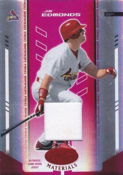 2004 Leaf Certified Materials - Mirror Fabric Red #97 Jim Edmonds Front